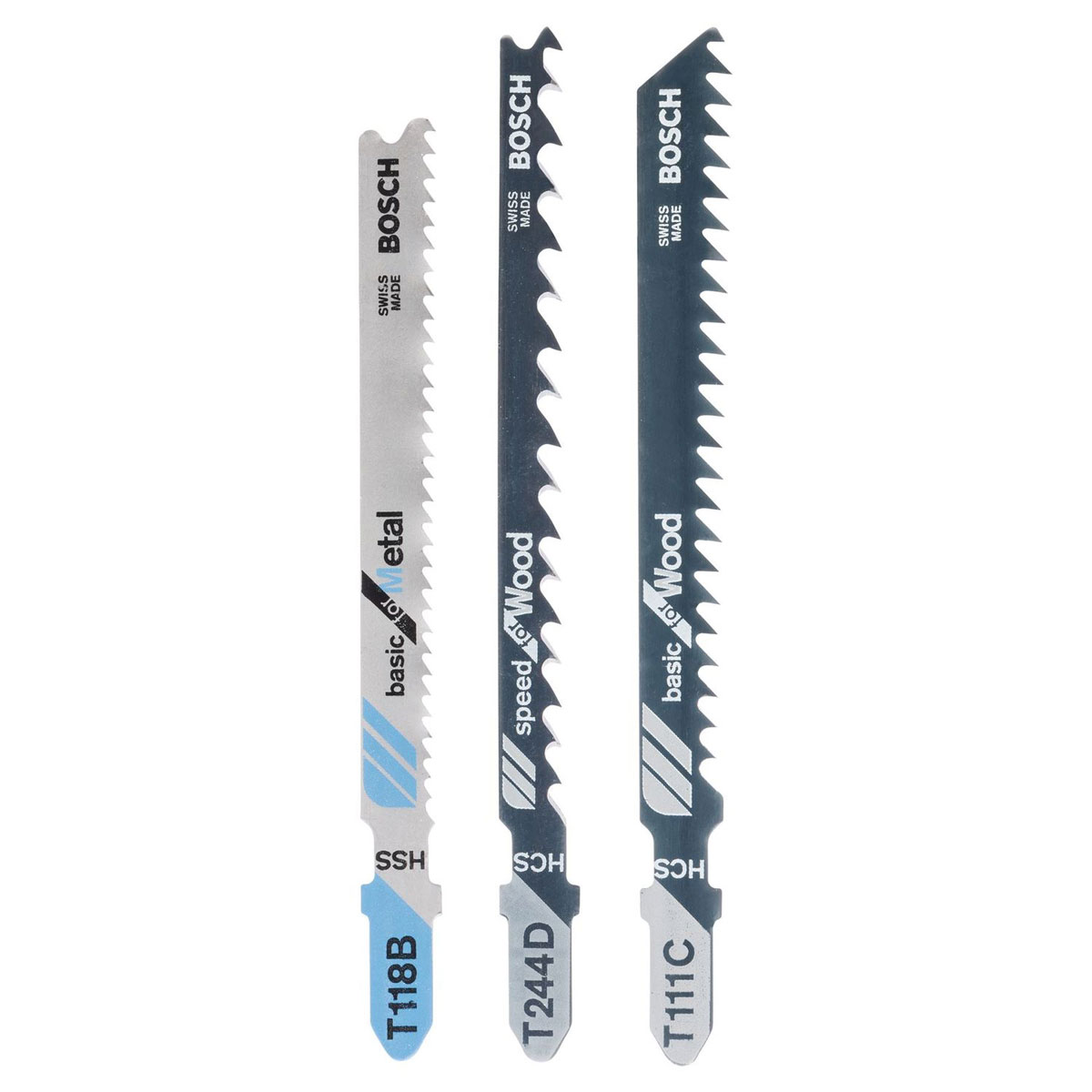 Bosch  Stichsägeblatt-Set 3 teilig für Holz und Metall