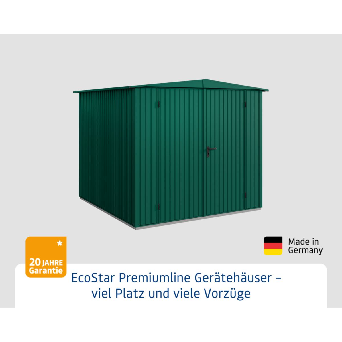EcoStar  Gerätehaus Trend-STyp 2RAL6005 2 flg Bild 3