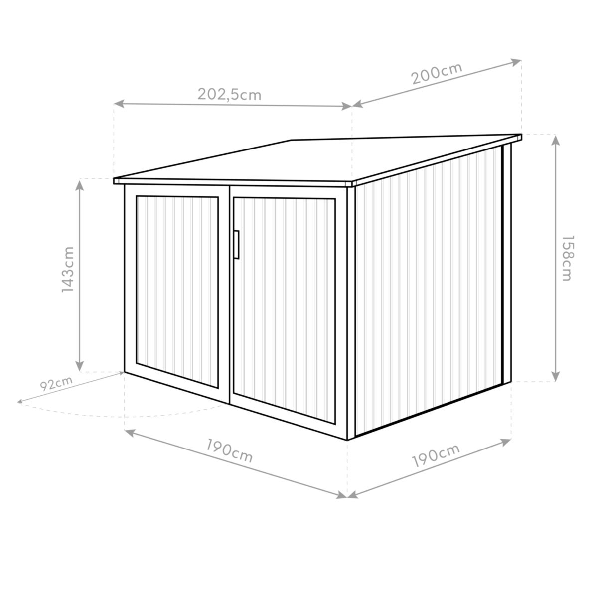 Westmann Fahrradgarage und Gartenbox 190x202,5x158cm Bild 11