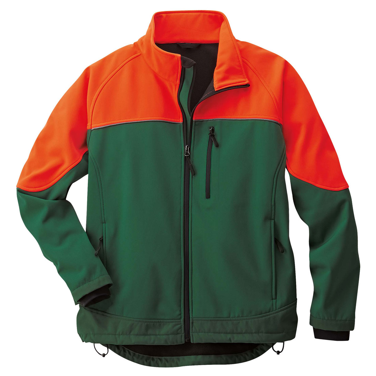 Softshell Jacke Forst grün-orange Größe L