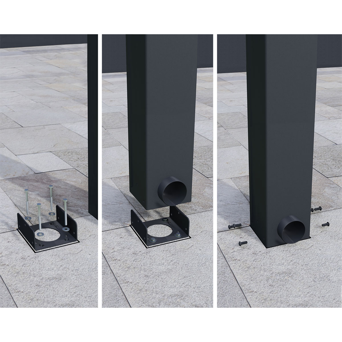 Palram Canopia Stockholm Premium Alu Terassenüberdachung Polycarbonat 3,4x7,4 m klar Bild 2