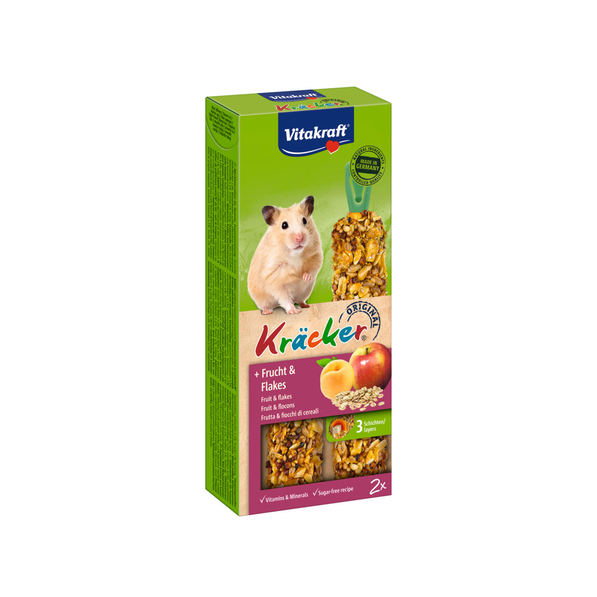 Vitakraft Kraecker Frucht und Flakes 2St Hamster