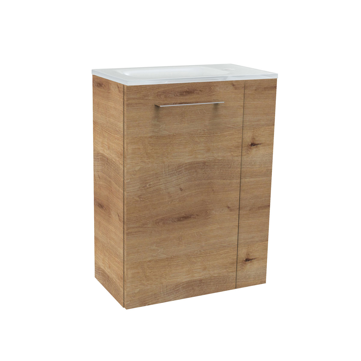 Fackelmann  Gäste-WC Waschtischunterschrank links SBC 440 x 600 x 243 mm AstEiche Bild 3