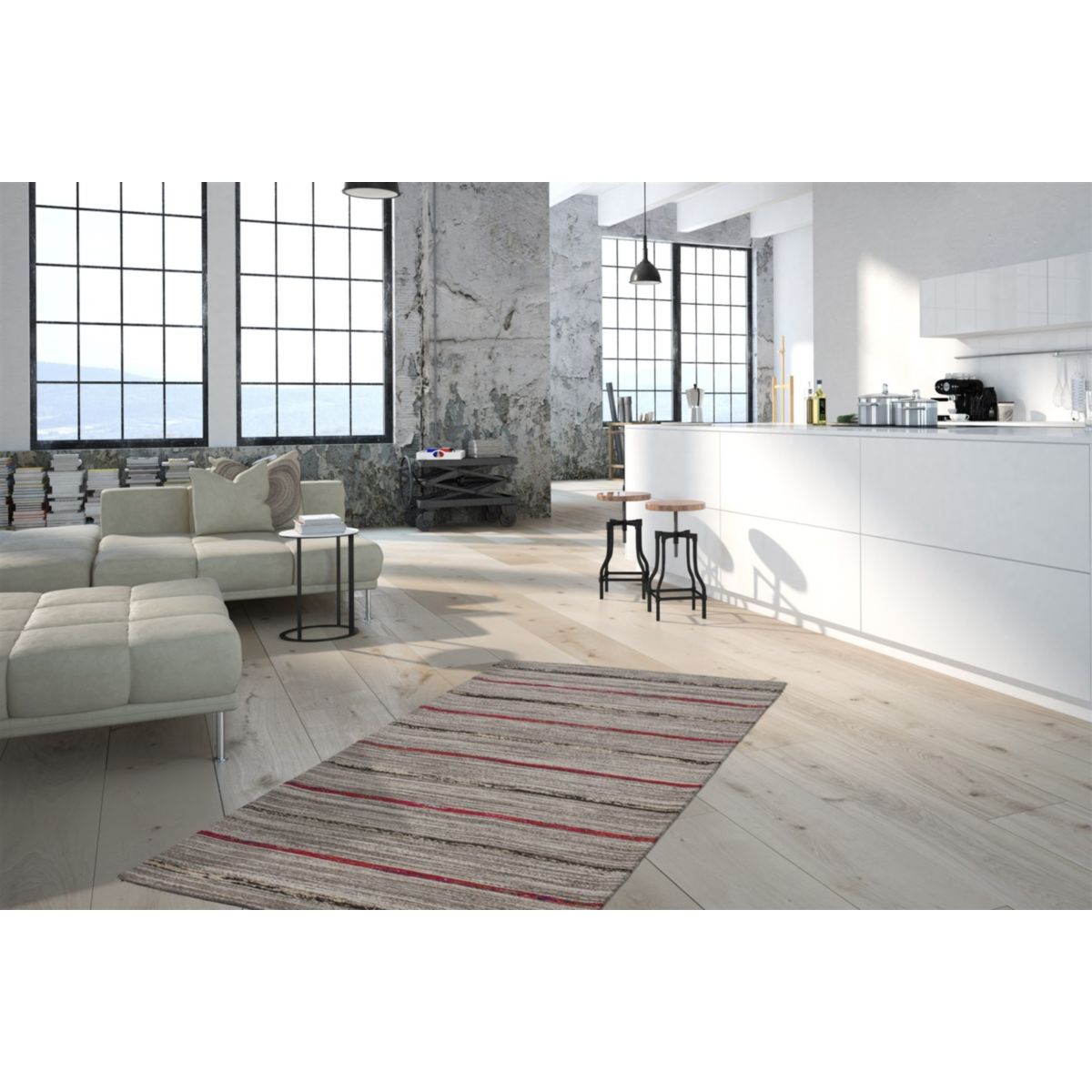 Duarte 110 Natur / Rot 160cm x 230cm Bild 2