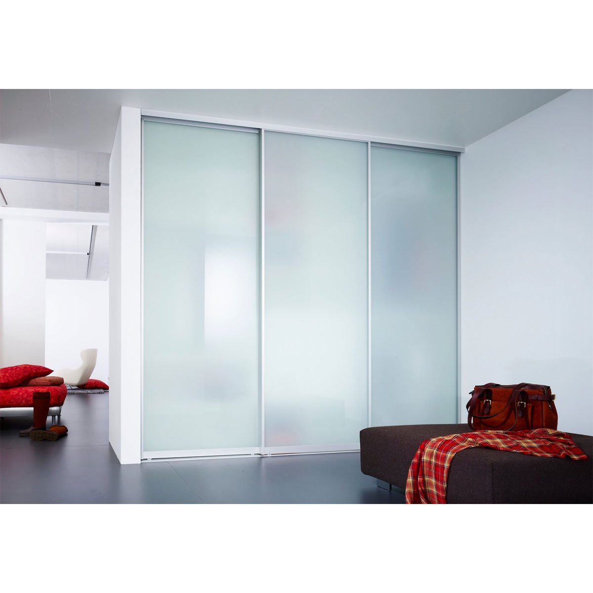 Hibitaro  Studio-Schiebetür mit Aluminiumrahmen auf Maß als Schrank- / Nischentür Bild 7