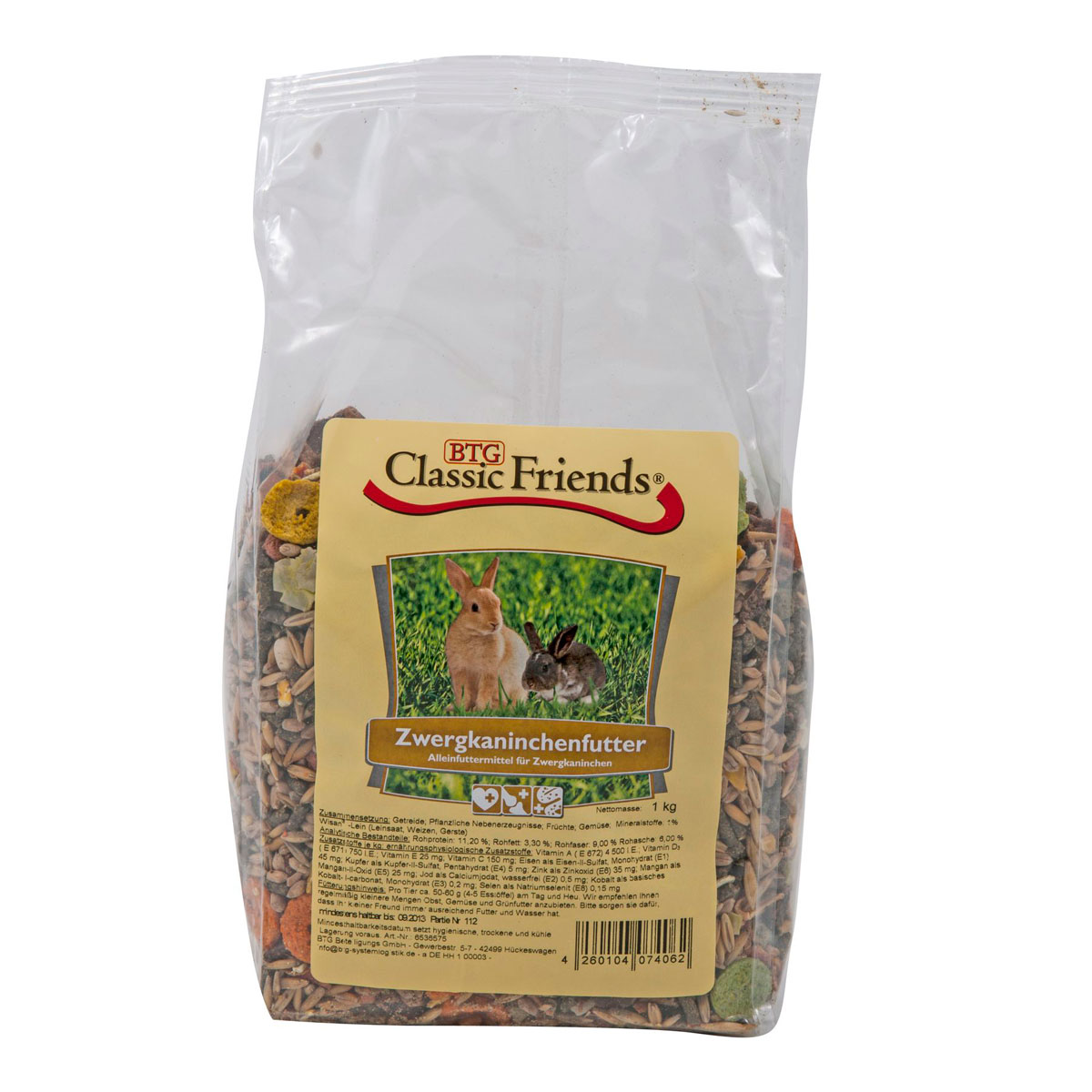 Classic Friends Zwergkaninchenfutter 1kg