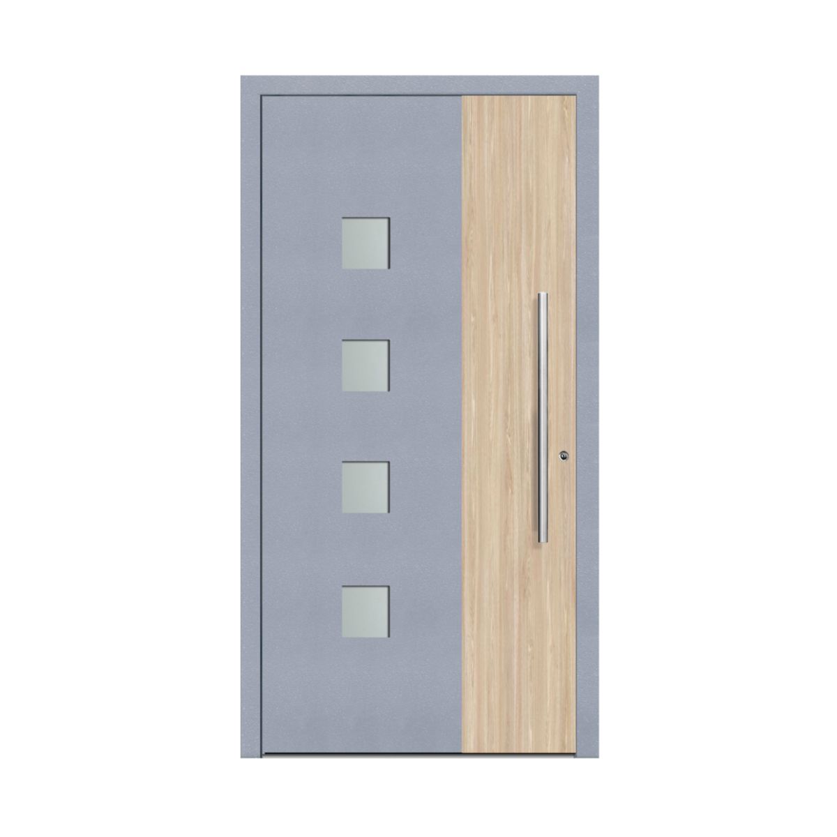 Schüco Aluminium Haustür 110 Messina Excellent 1100 x 2100 mm RAL9016/7040 DR