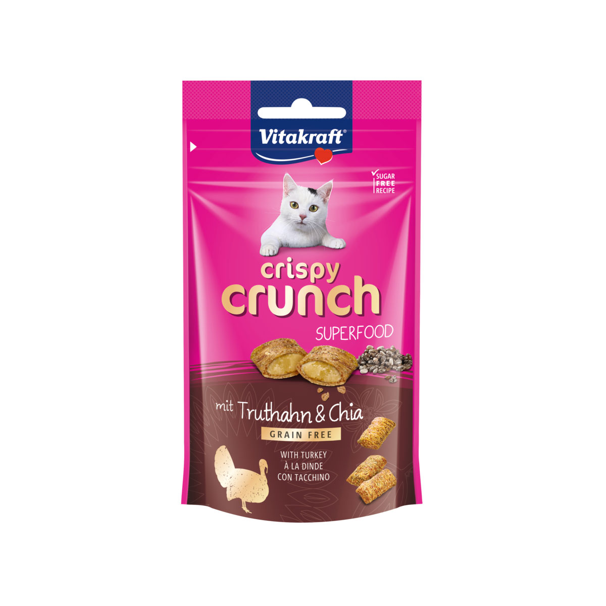 Vitakraft Cat Crispy Crunch Truthahn+Chia 60g