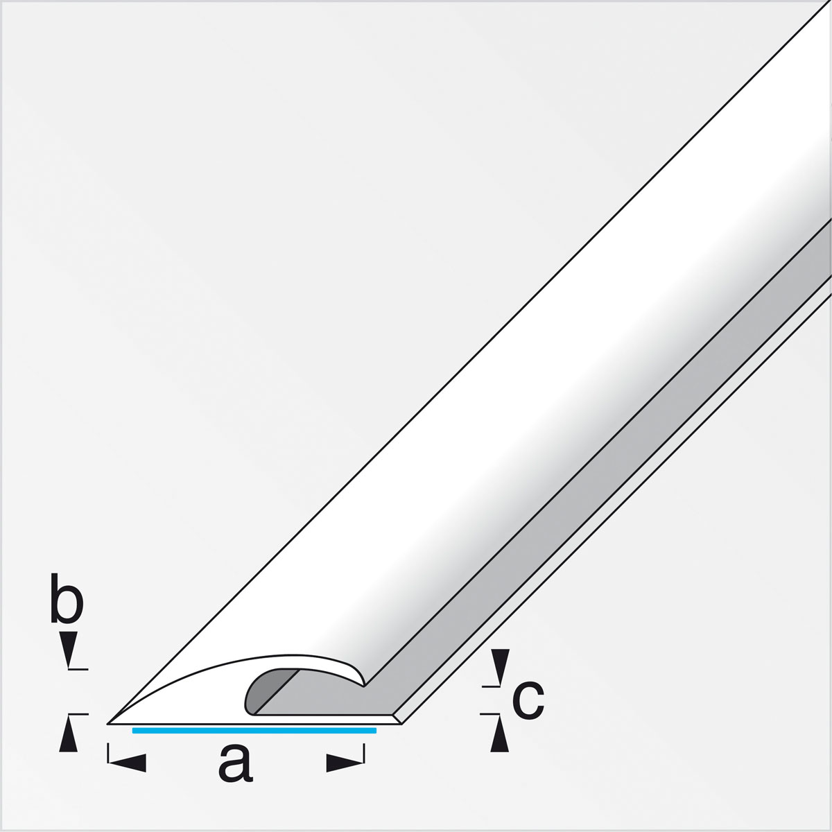 Alfer Einfass-Profil 28 x 5 mm 1m grau Bild 2