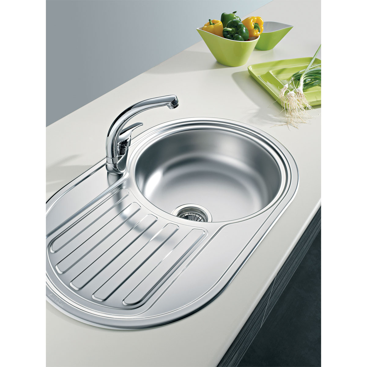 Pyramis  Edelstahl-Einbauspüle SRMini glatt 92 mm Drehexcenter Bild 3