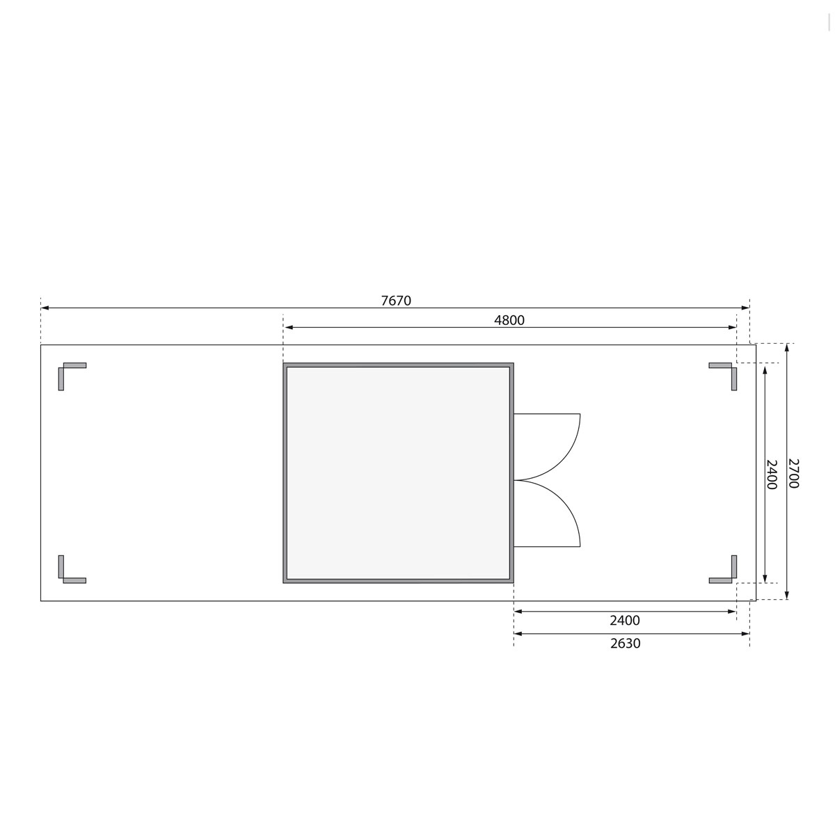 Karibu  Blockbohlenhaus Theres 3 terragrau mit 2 Dachausbauelementen Bild 8