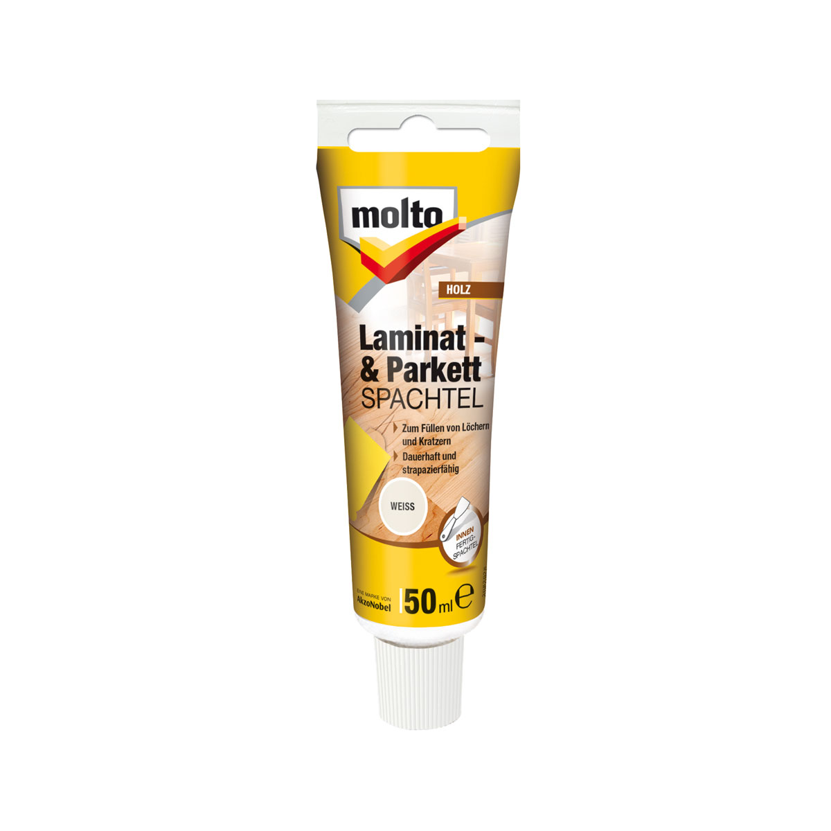 Molto Laminat- und Parkettspachtel weiß 50 ml