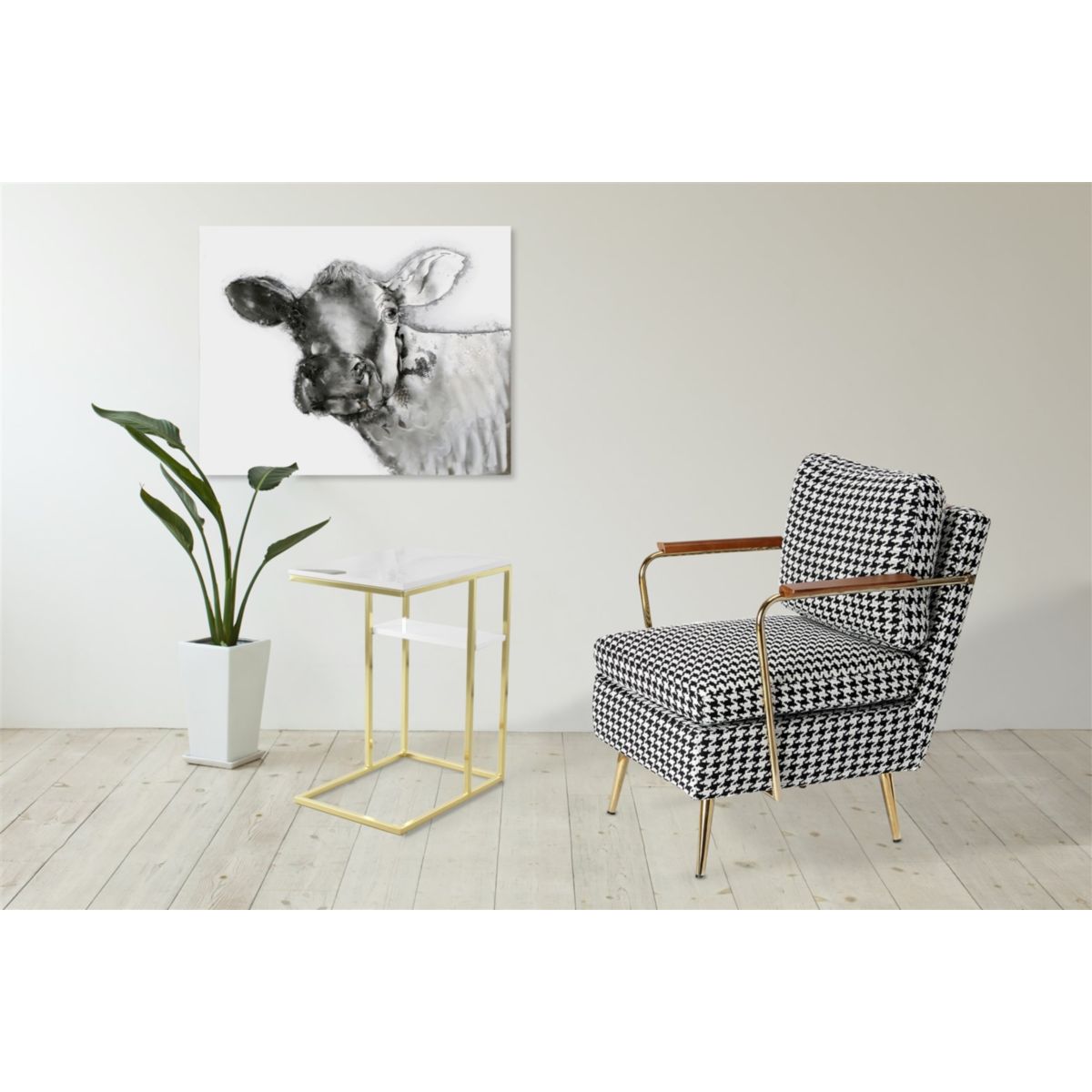 Beistelltisch Lucilla 210 weiss gold Bild 5