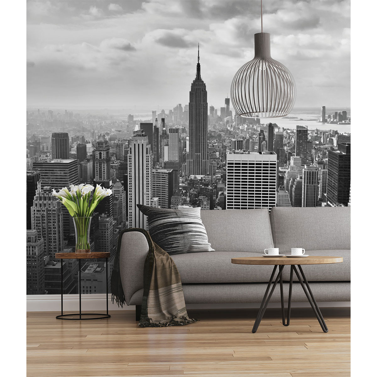 Komar  Vlies Fototapete NYC Black and White 300x250 cm Bild 1