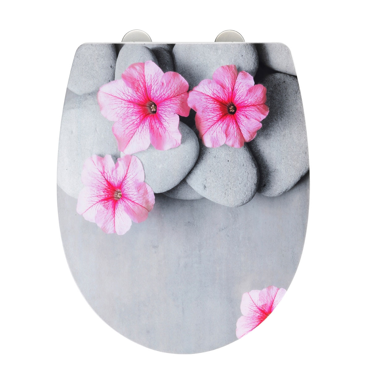 Wenko  WC-Sitz Pretty mit Hochglanz-Oberfläche Toilettensitz mit Absenkautomatik Schnellbefestigung aus bruchstabilem Thermoplast