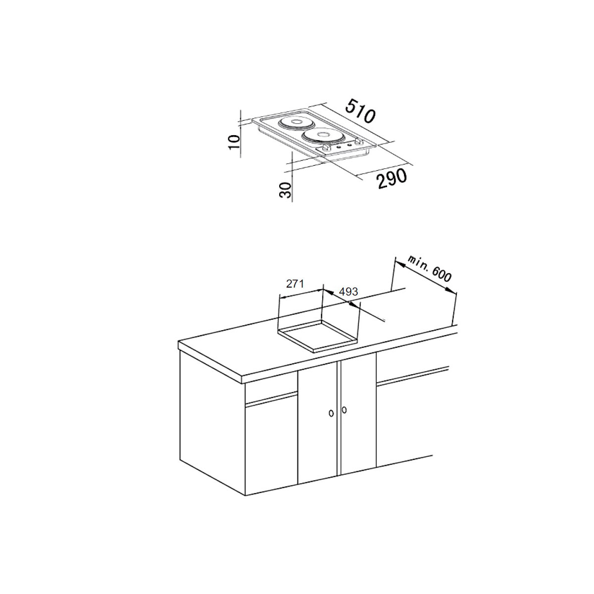 Respekta Zeno Domino-Kochmulde KM9111EN 29 cm Bild 2