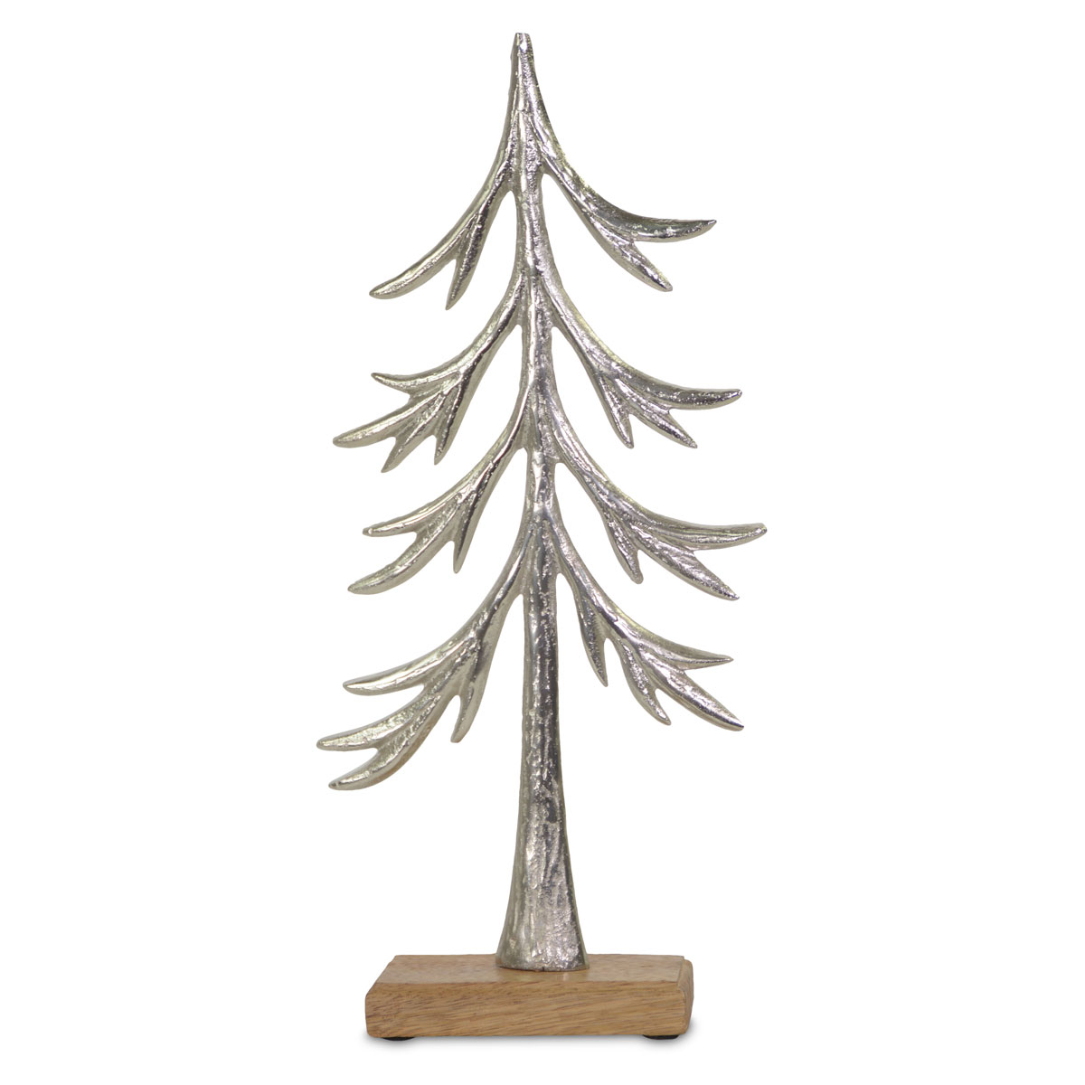 Baum zum Stellen silber Aluminium 33 x 5 cm