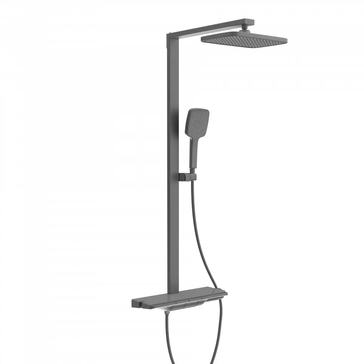 Schütte Überkopf-Brauseset Hawaii mit Thermostatarmatur, graphit matt