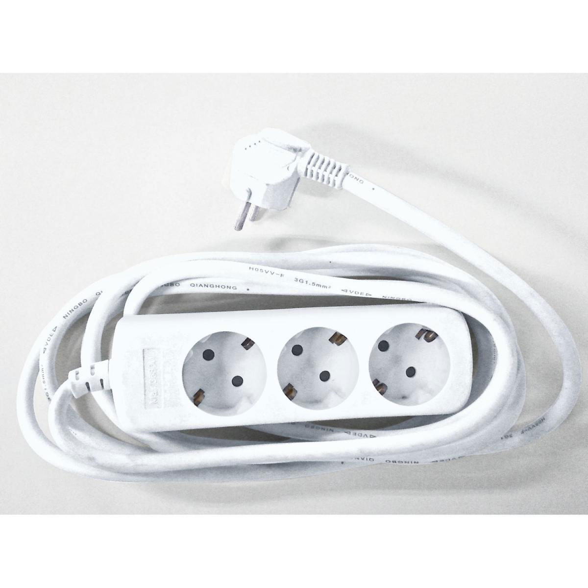 Flector Technik Tischsteckdose 3-fach weiß