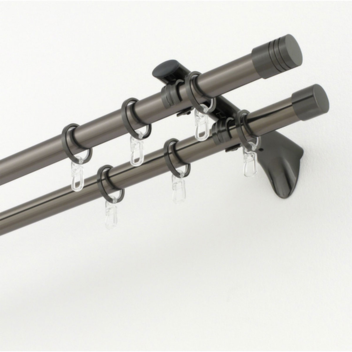 Gardinia Gardinenringe Chicago mit Gleiteinlage für Durchmesser 20 mm titan Bild 2