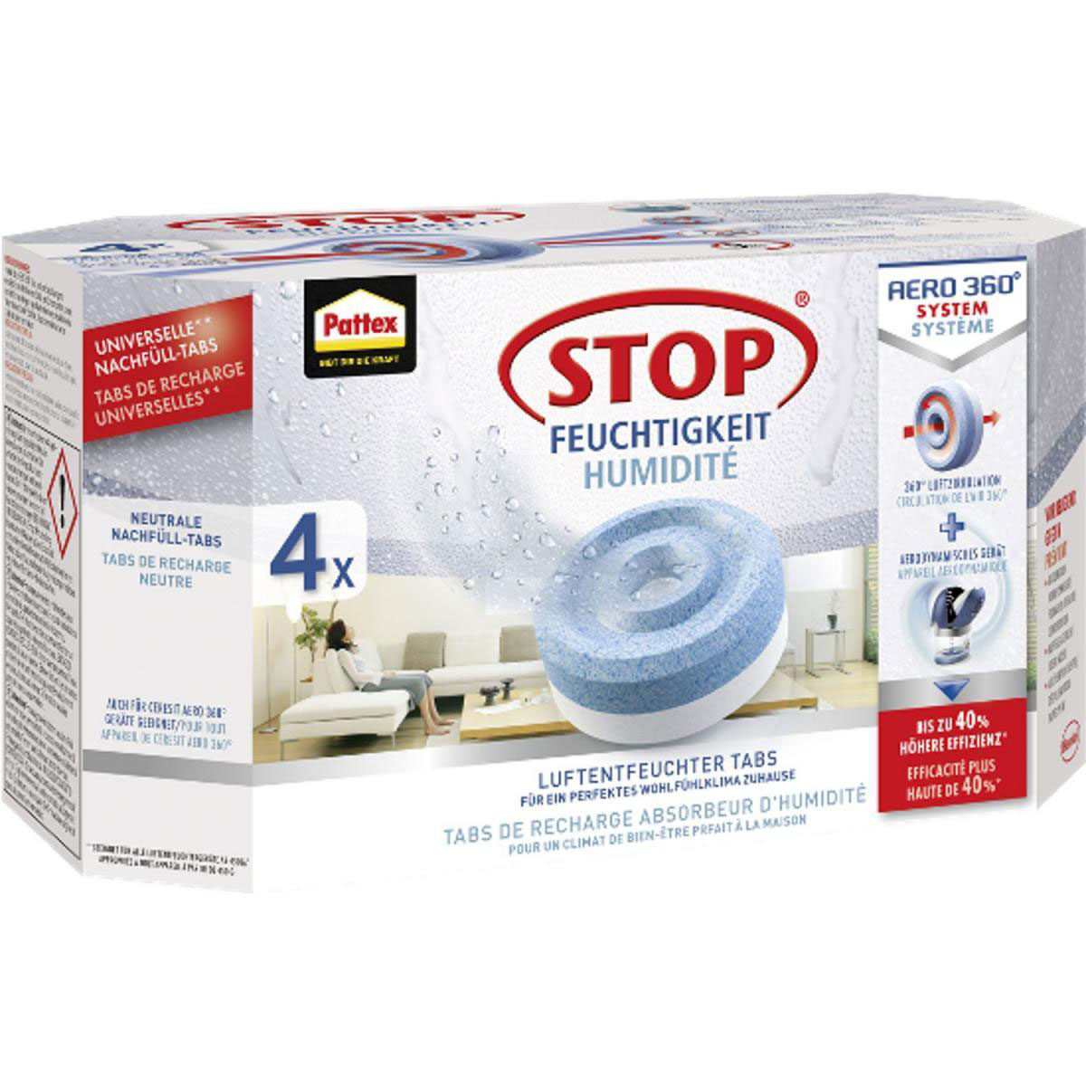Pattex Luftentfeuchter Tabs AERO 360 Neutral Tabs 2 x 450 g Bild 2