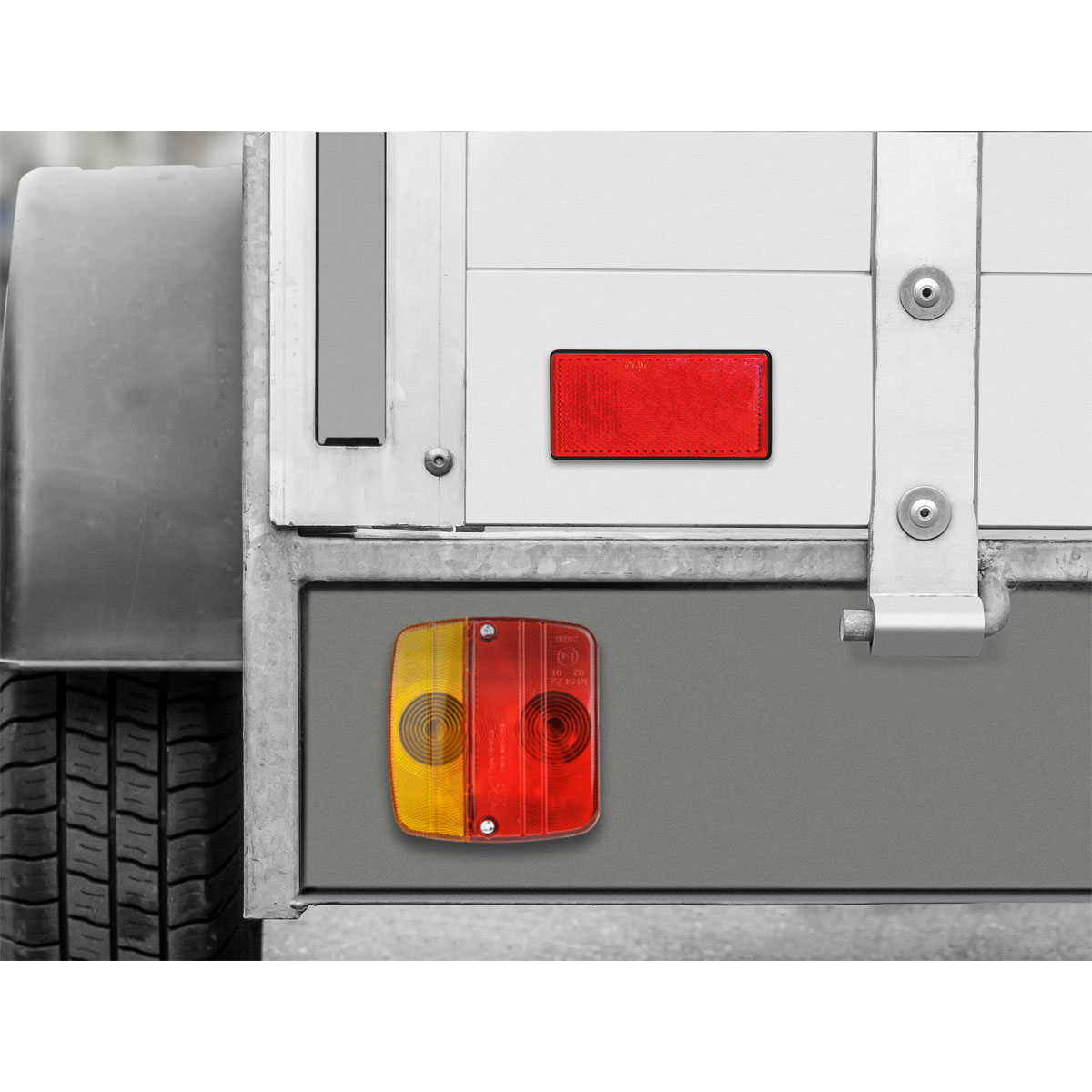 LAS 10206 Reflektor rot viereckig 2 Stk. Bild 2