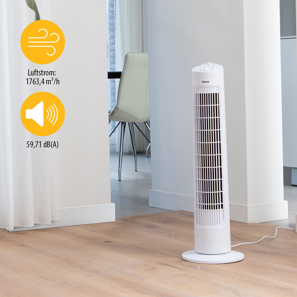 Turm-Ventilator 76 cm weiß Bild 11