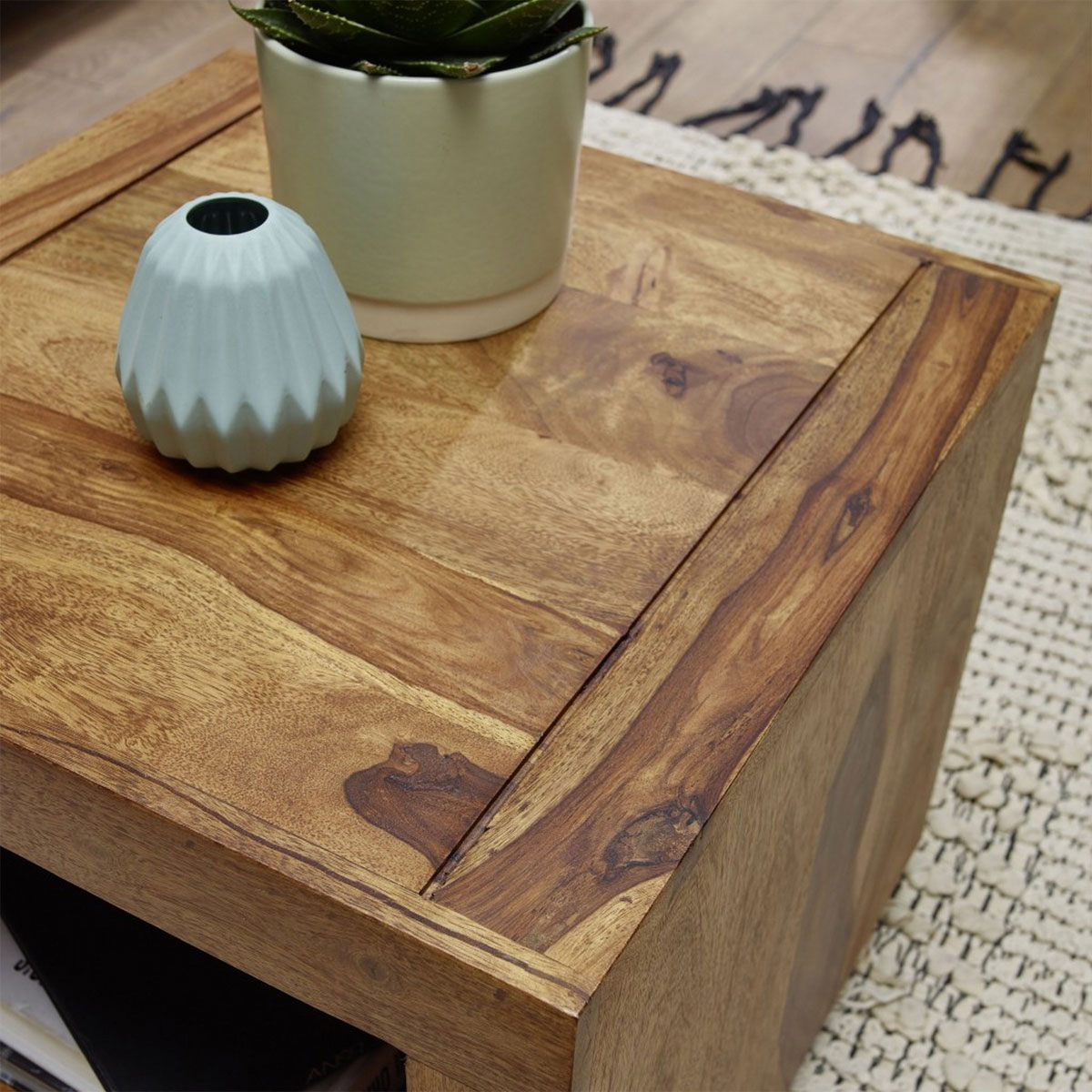 Wohnling Couchtisch „Sheesham“, 50x50 cm Bild 8