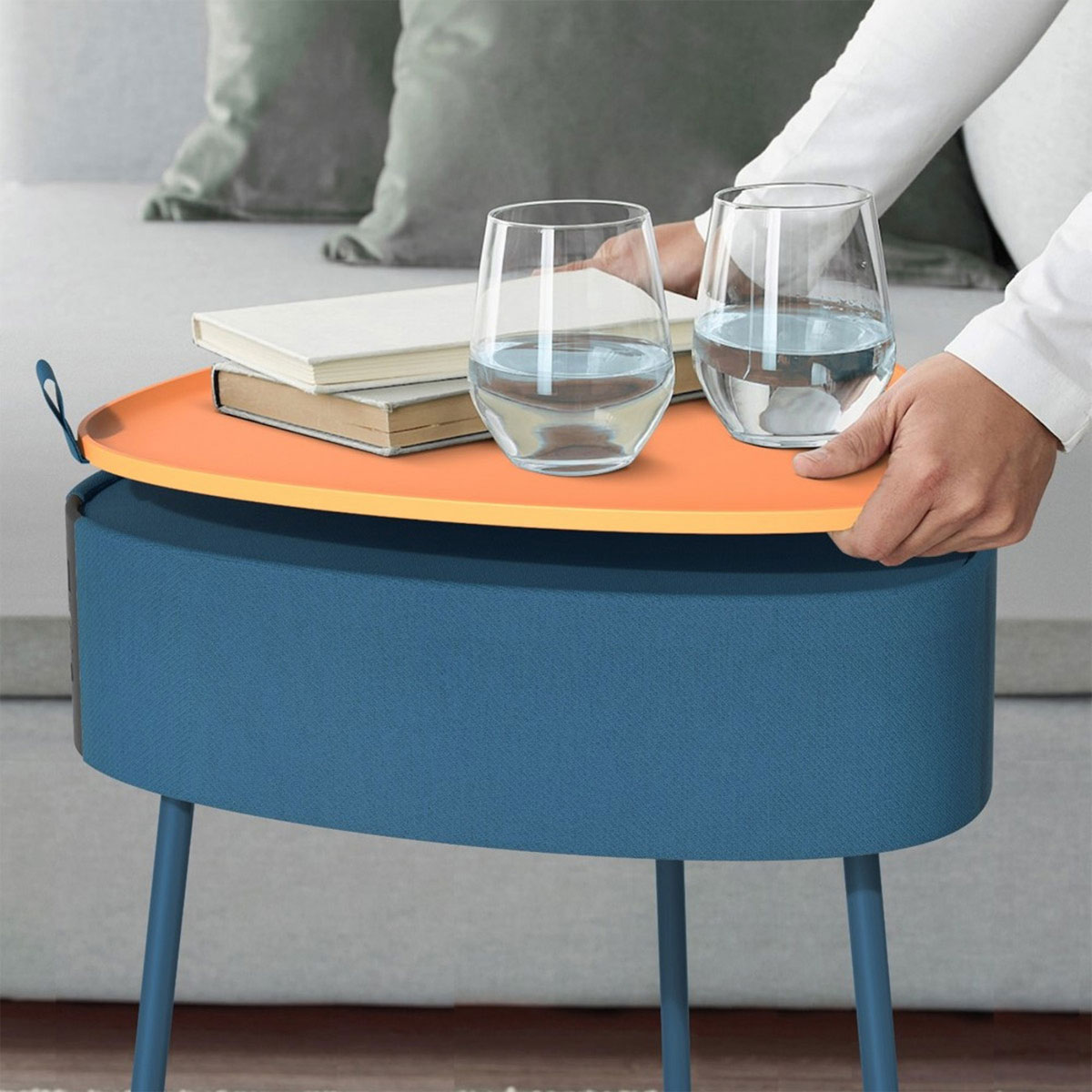 Fontastic Drahtloser Lautsprecher Mesu im Tisch Design blau Bild 2
