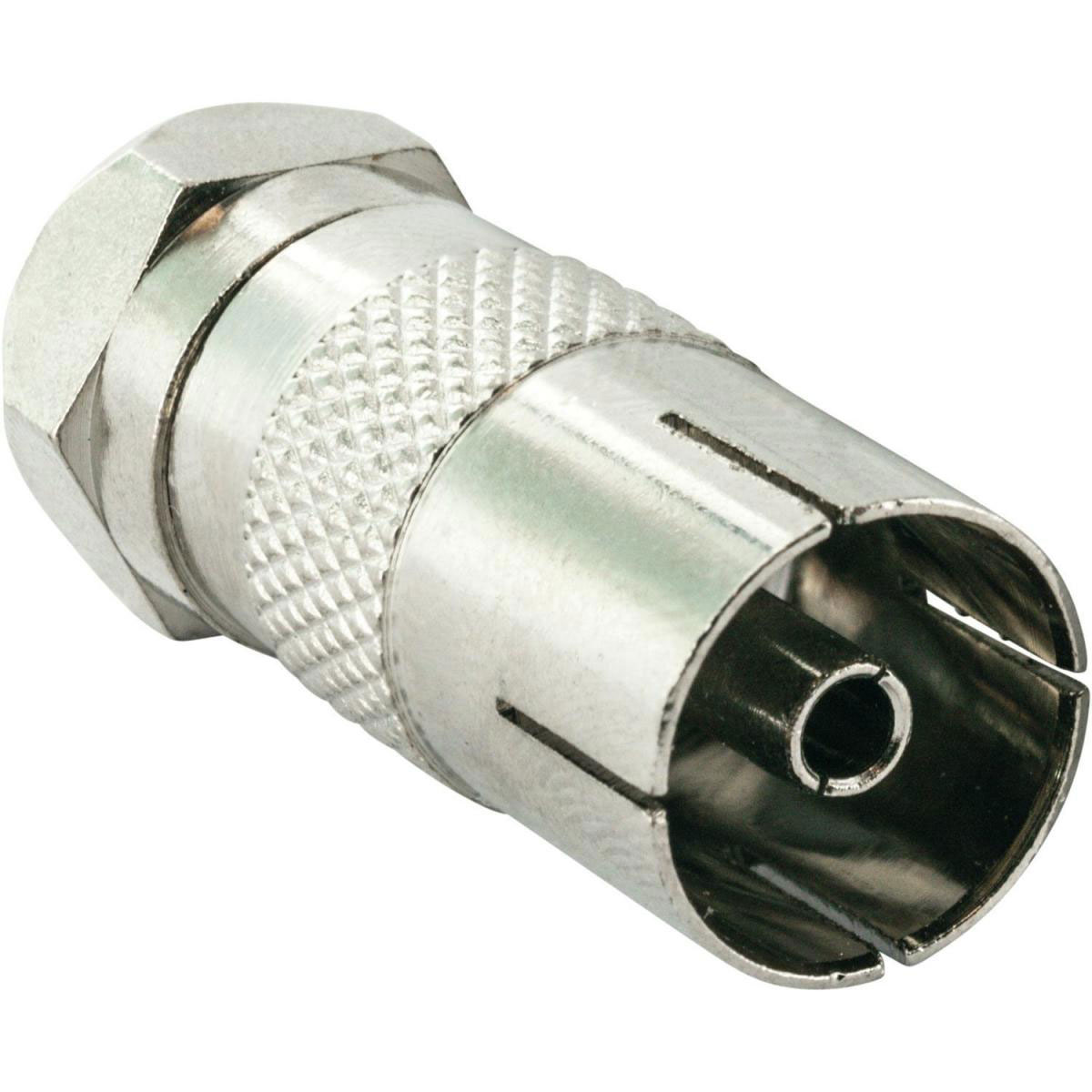 Schwaiger Adapter für IEC-Stecker/F-Buchse silber Bild 2