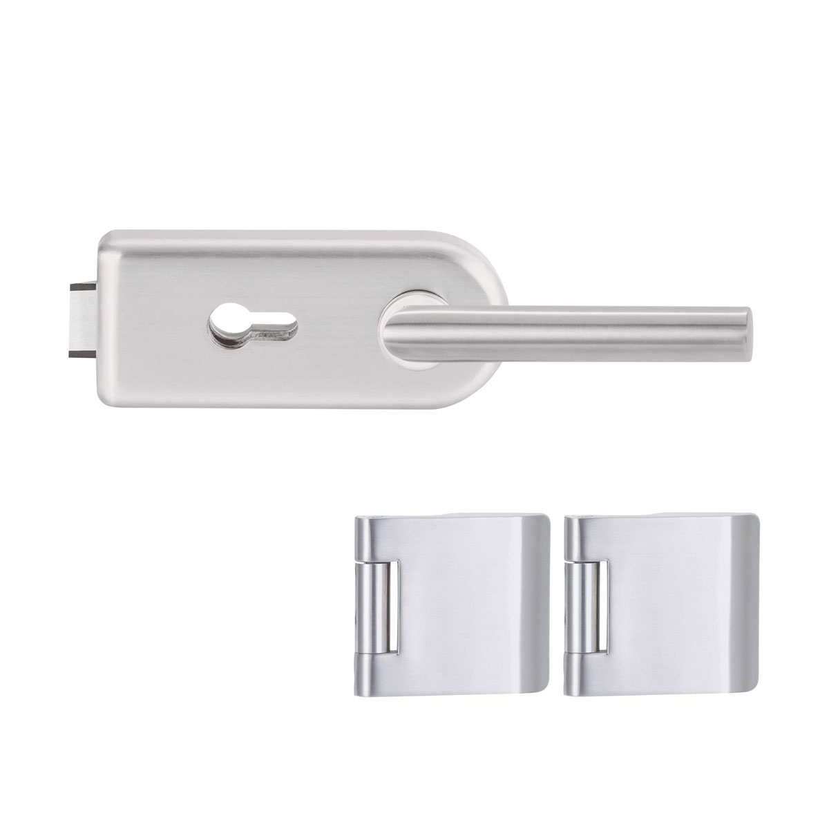 Novadoors Ganzglastürbeschlagset -3-teiliger Bandsatz -mit