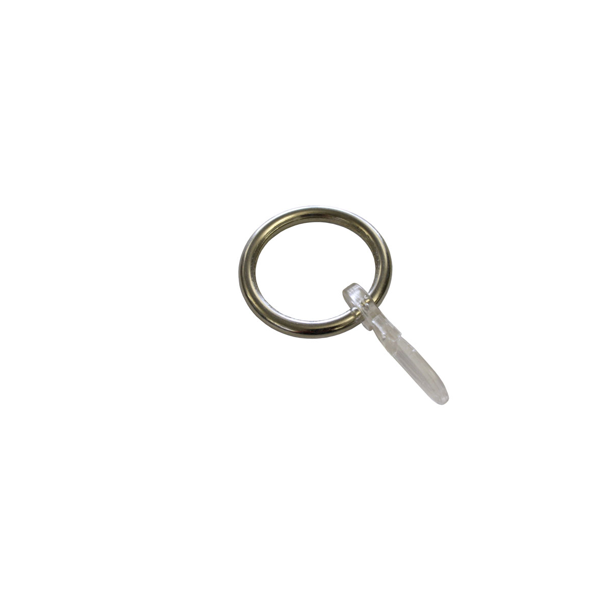 Gardinenringe mit Faltenlegehaken Edelstahl-Optik Bild 1