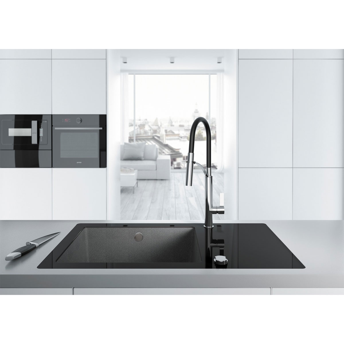 deante  Spültischarmatur GERBERA chrom/schwarz Bild 2
