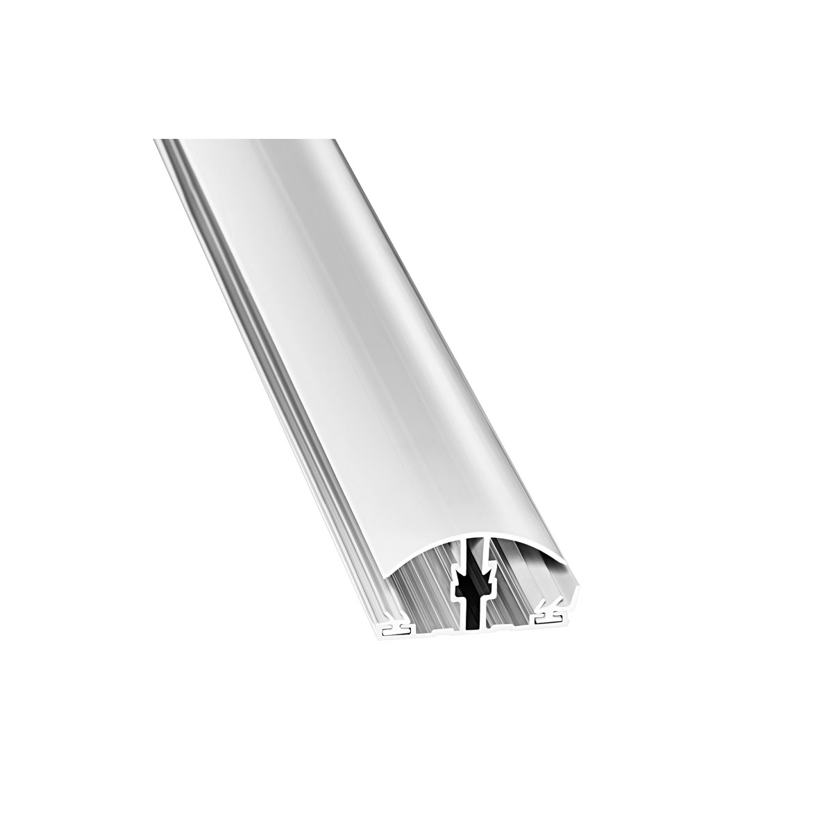 PVC Klemmprofil Mitte 2500 mm 10+16 mm