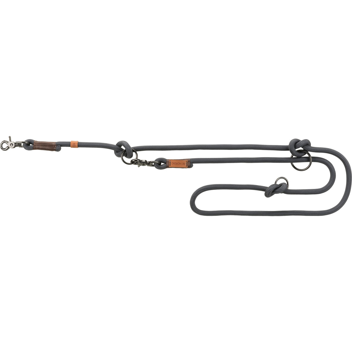 Trixie BE NORDIC V-Leine Größe S-M 2 m 8 mm dunkelgrau/braun