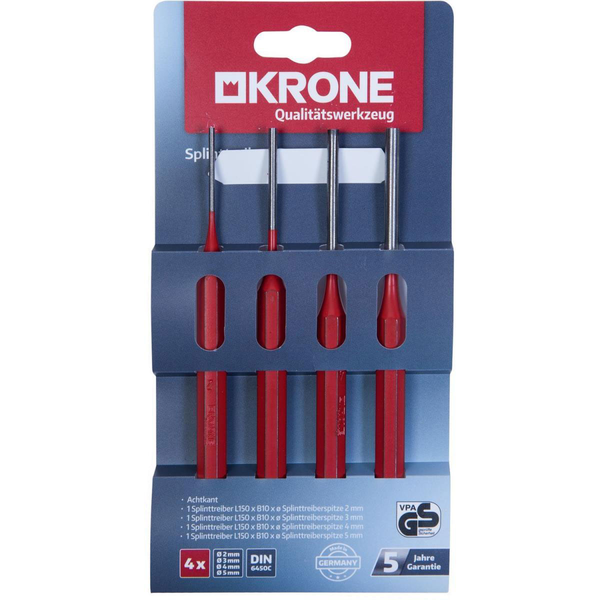 Krone Splinttreiber-Satz 150 x 2-5 mm 4-teilig Bild 2