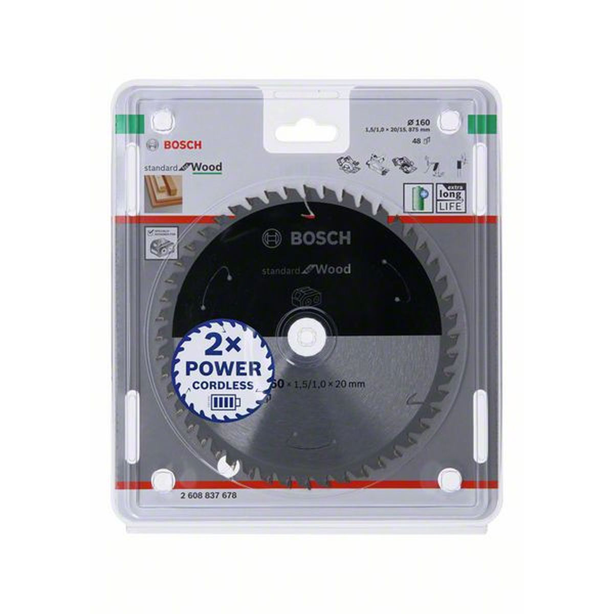 Bosch Kreissägeblatt Holz 160 mm 48 Zähne Bild 1