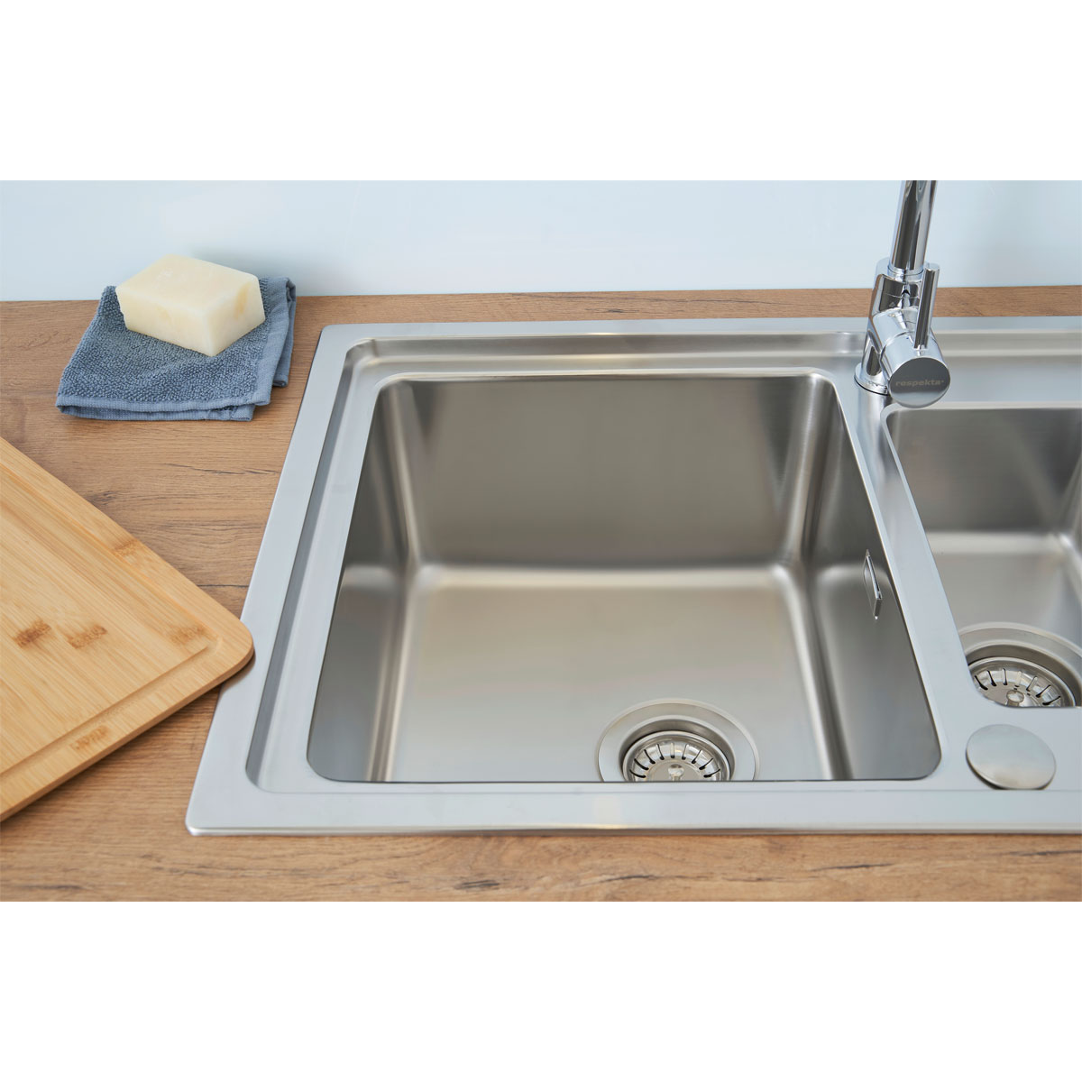 Respekta Chicago Edelstahlspüle CHICAGO100X50 100 x 50 cm Bild 3