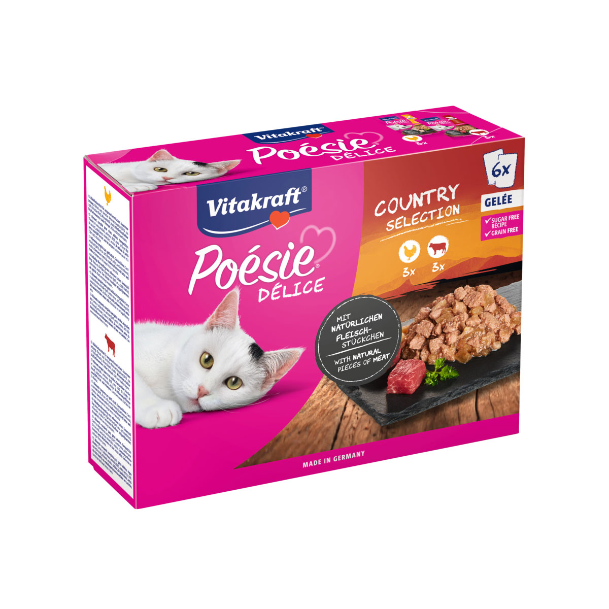 Vitakraft Poesie Delice Gelee MP Huhn+Rind 6 x 85g