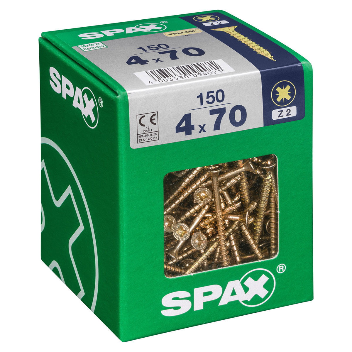 Spax Universalschrauben Yellox Senkkopf 4 x 0 XL 150 Stück Bild 2