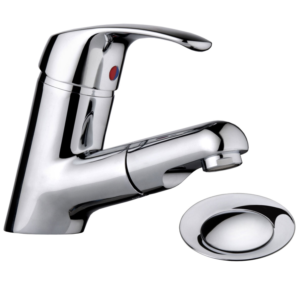 Cornat Waschtischarmatur Stilo Einhandmischer mit Brause chrom