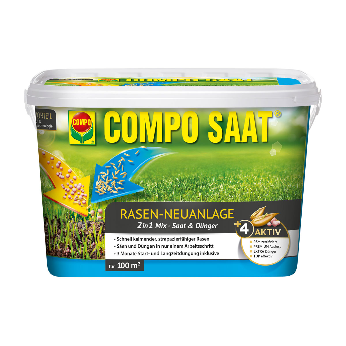 Compo Rasen-Neuanlage Mix Samen und Dünger 2,2 kg