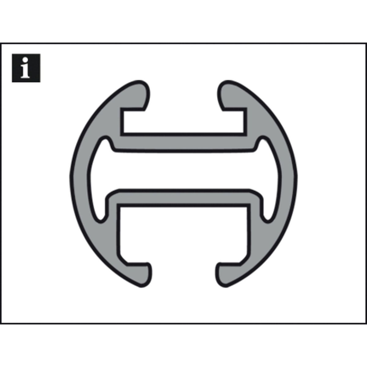 Gardinia Gardinenstange mit Innenlauf II Durchmesser 16 mm 240 cm schwarz-matt Bild 3