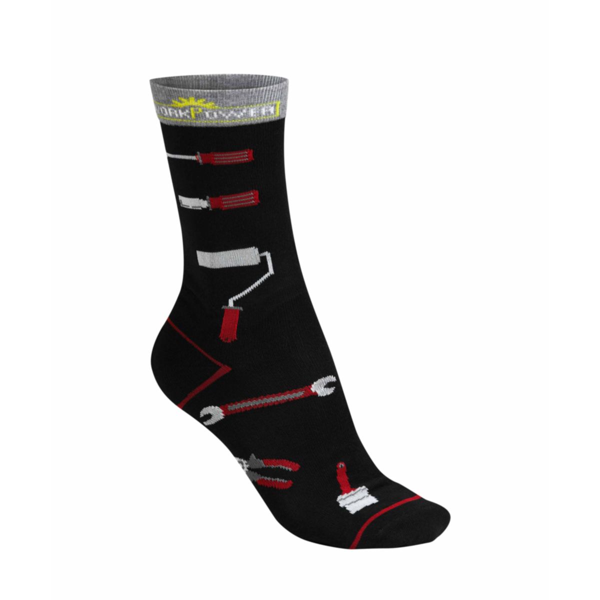 Scheibler Socken Workpower Recycling schwarz/rot Größe 43-46