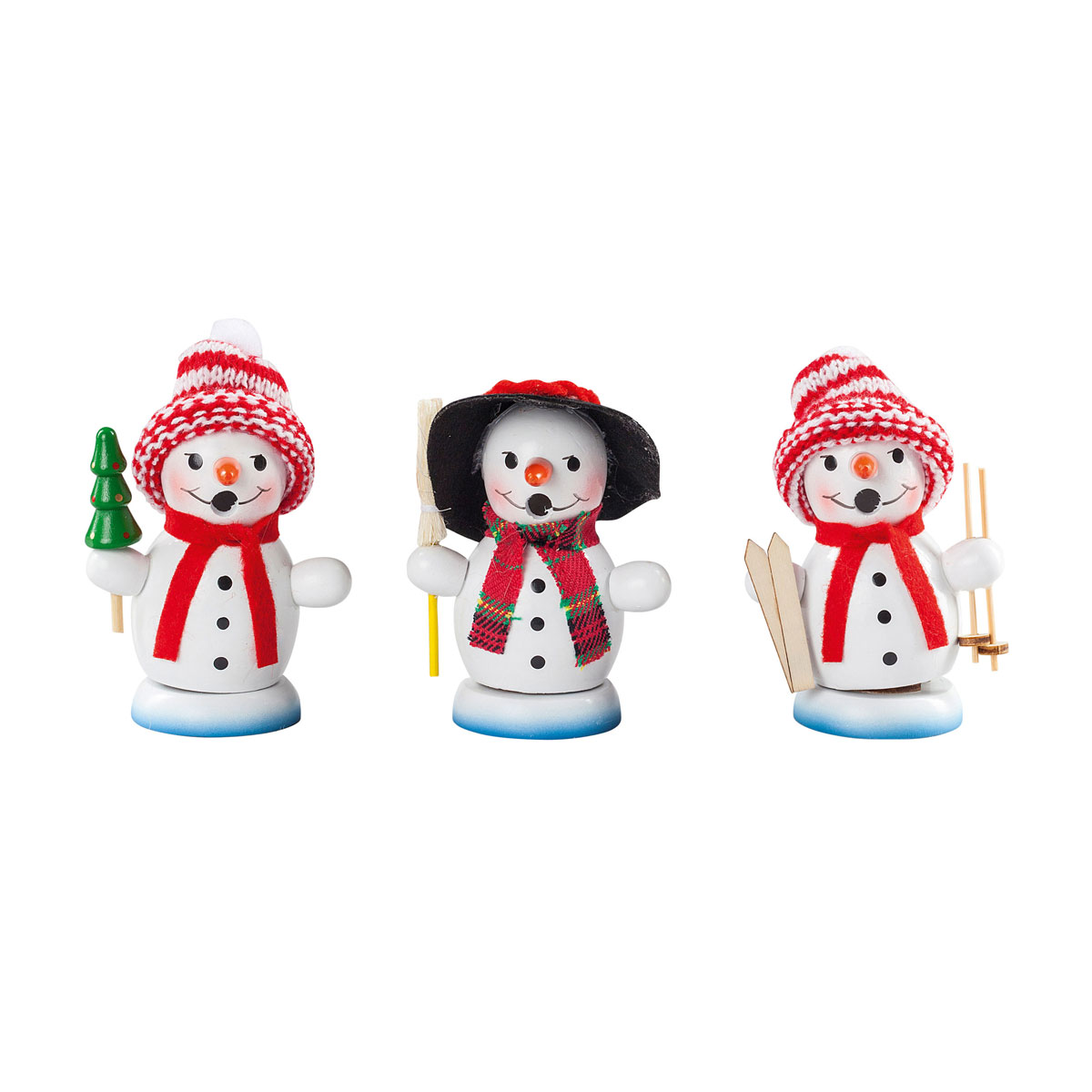 Räucherfigur Schneemann weiß