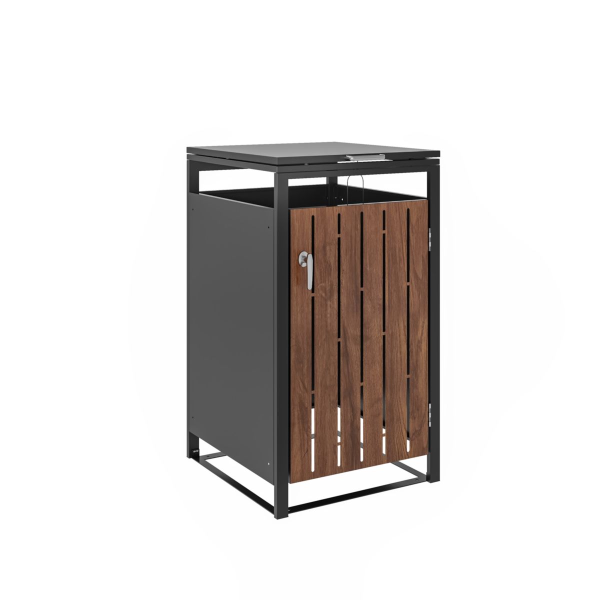 Muelltonnenbox 120l dunkelgrau Stahl
