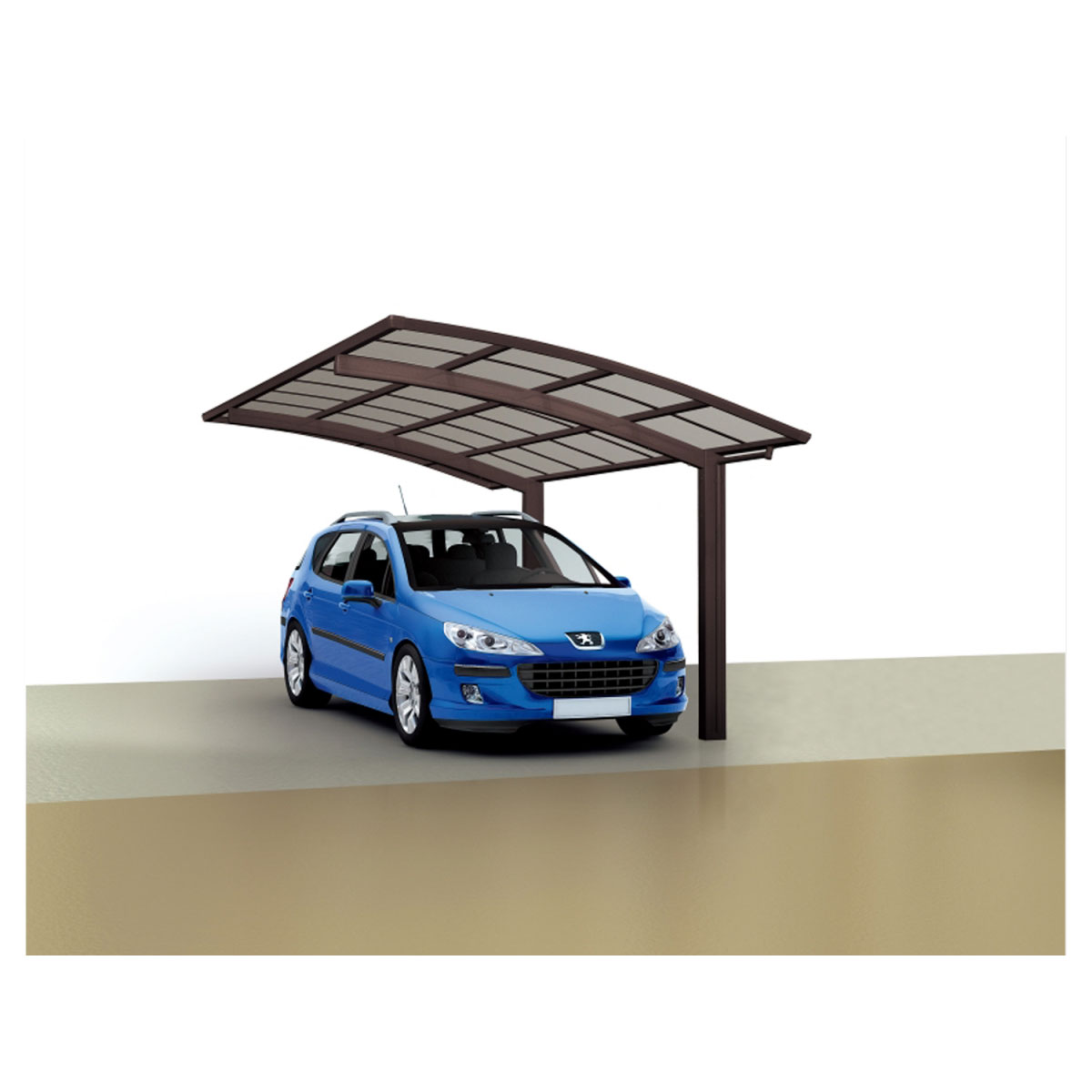 Ximax Carport Alu Portoforte 60 Mattbraun Bild 2