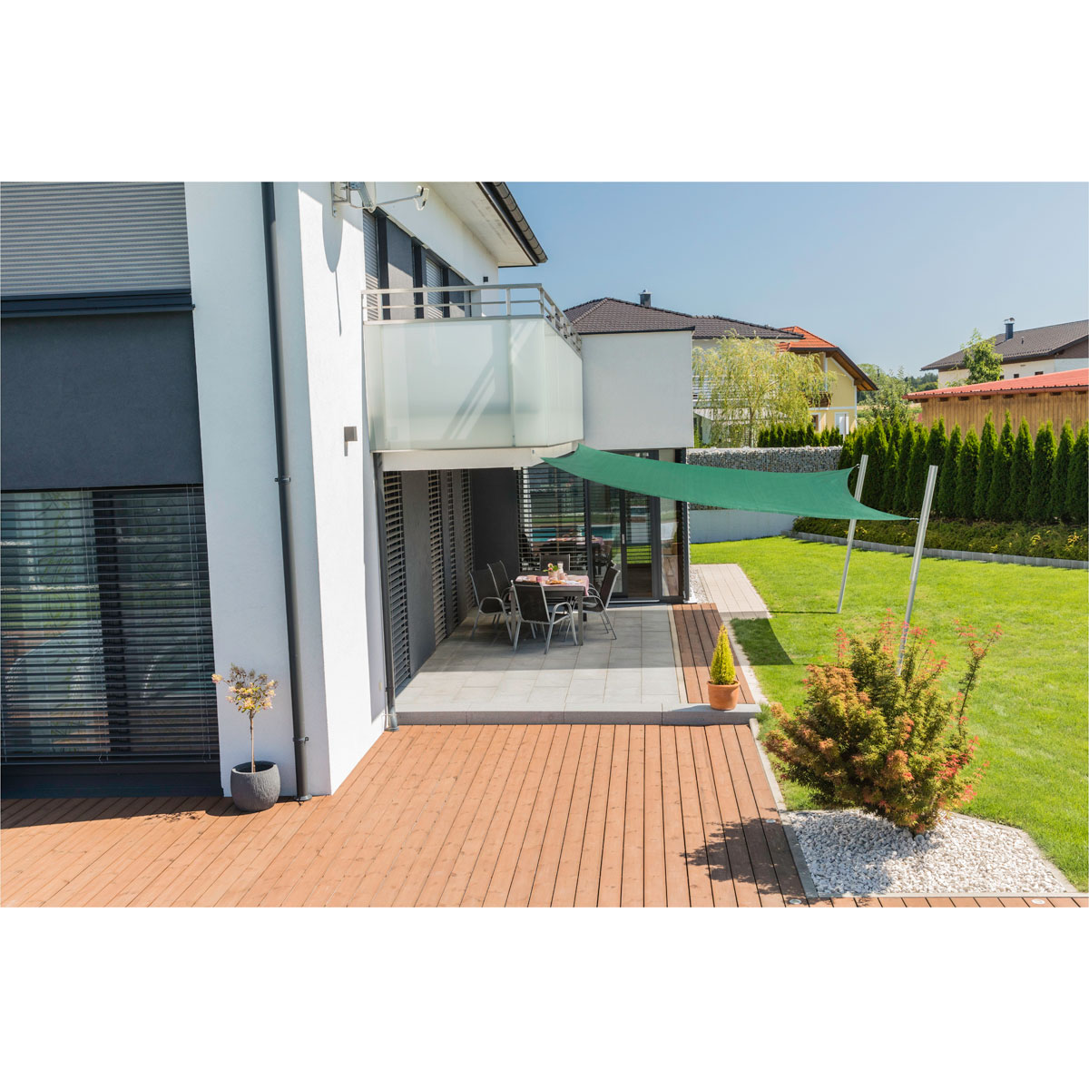 Vierec-Segel Capri 5 x 5 m olive Bild 3