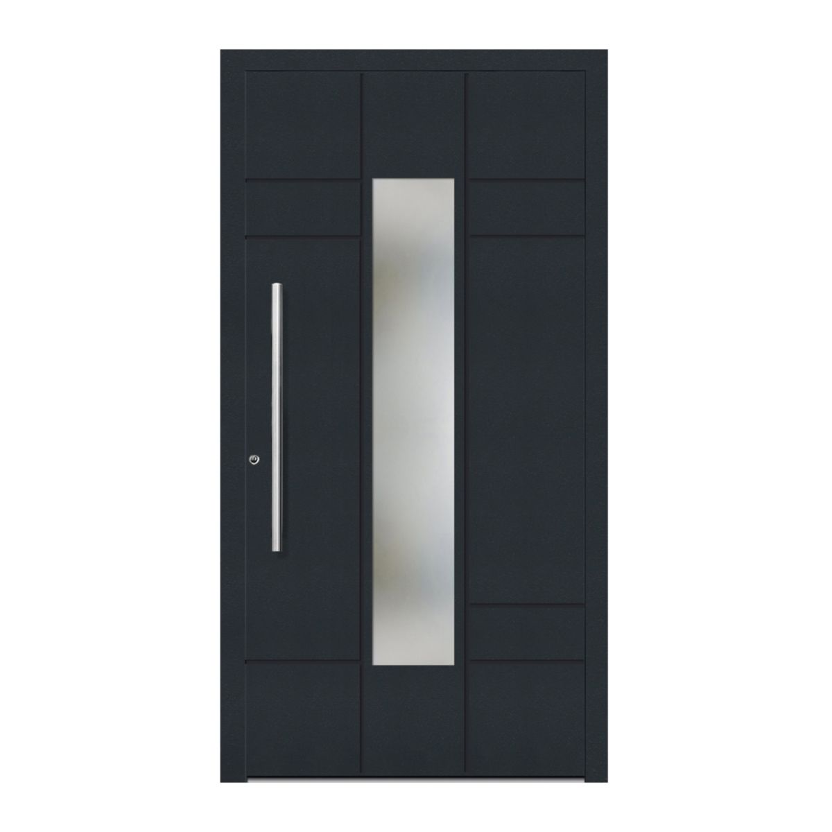 Schüco Aluminium Haustür 603 Como Excellent 1100 x 2100 mm RAL9016/7016 DL