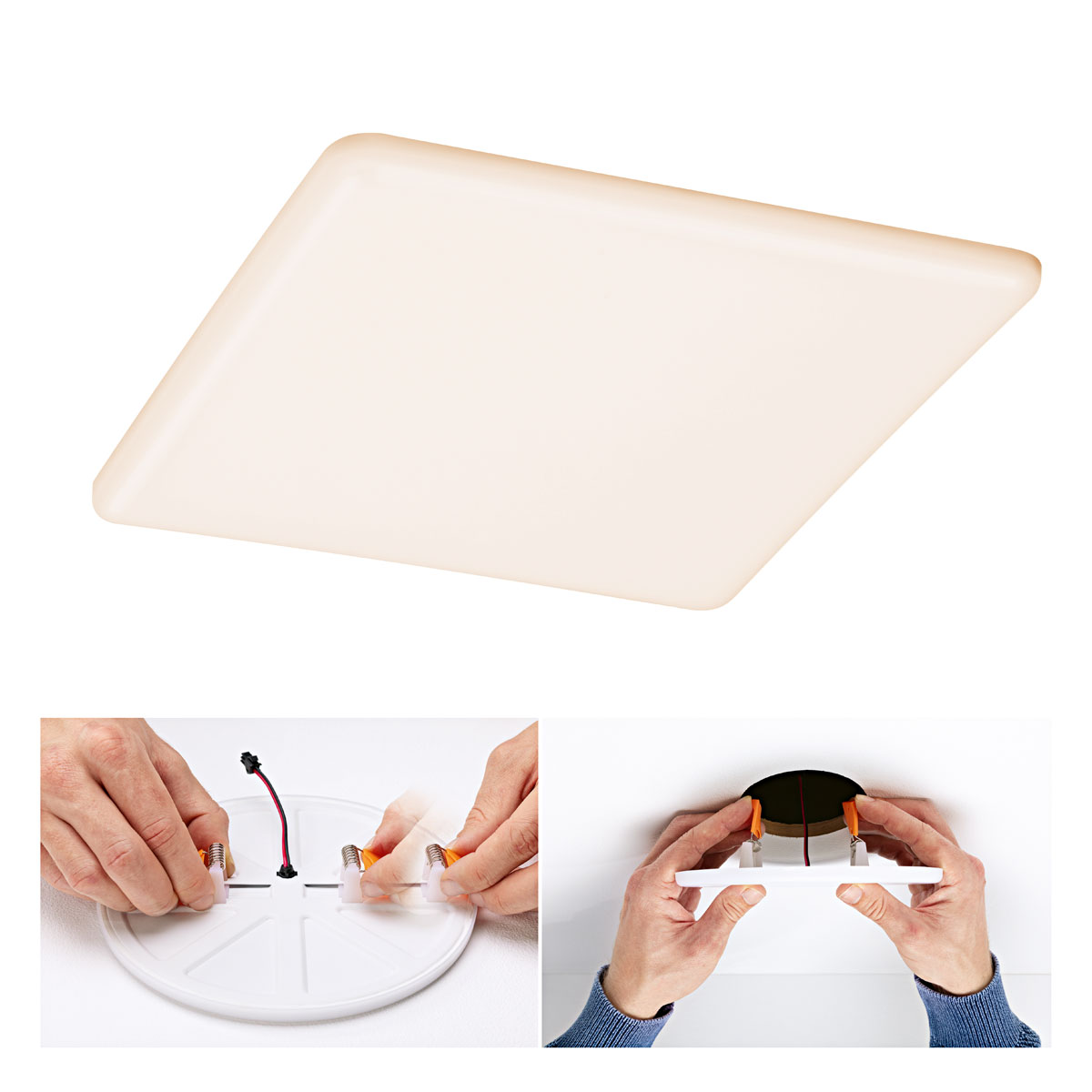 Paulmann LED-Deckenleuchte Veluna VariFit 21,5 x 21,5 cm 3000K weiß Bild 4